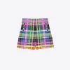 Mujer Vilagallo Bermuda Short Sandra Multicolour Check Gabardina