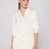 Mujer Vilagallo Camisa Blanca Jacquard La Palma