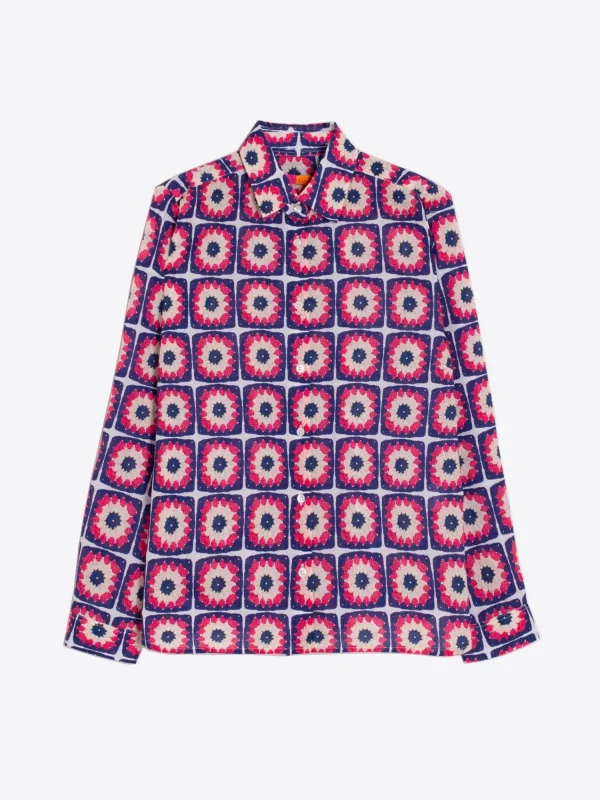 Mujer Vilagallo Camisa Isabella Crochet Estampado
