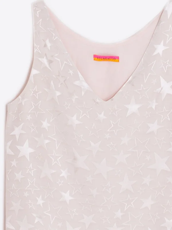 Mujer Vilagallo Camisa Jacquard Estrellas
