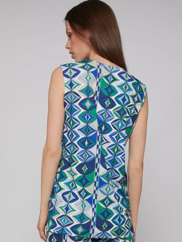 Mujer Vilagallo Camisa Punto Estampado Geometrico