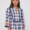 Mujer Vilagallo Camisa Vichy Navy