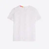 Mujer Vilagallo Camiseta Flores Bordadas Blanca