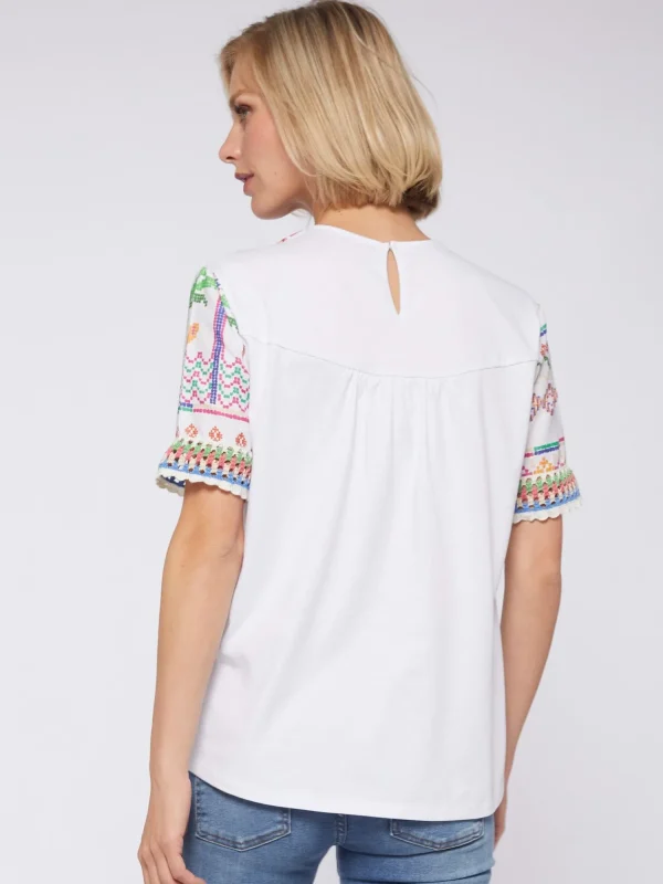 Mujer Vilagallo Camiseta Menorca Cross Stitch Print