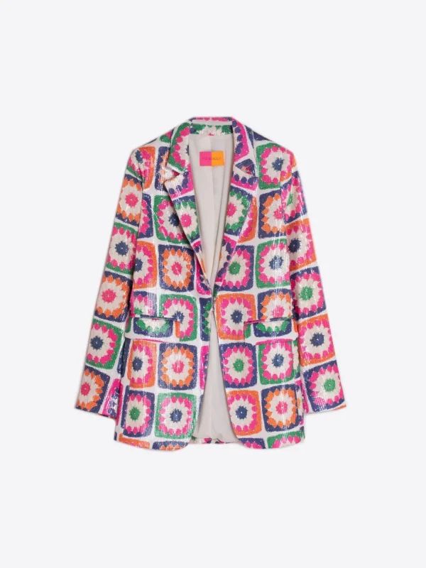 Mujer Vilagallo Chaqueta Andrea Crochet Sequins