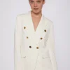 Mujer Vilagallo Chaqueta Cruzada Punto Blanco