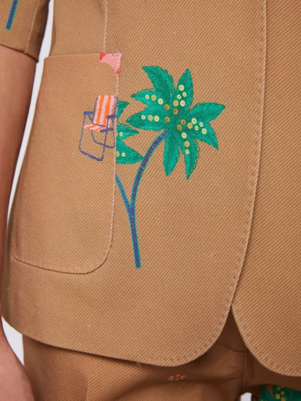 Mujer Vilagallo Chaqueta Estampado Tropical