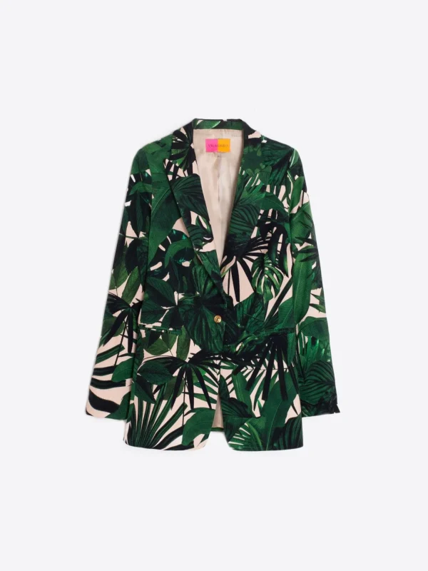Mujer Vilagallo Chaqueta Maxi Tropical Print