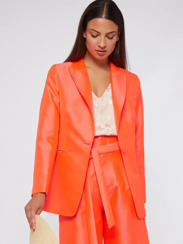 Mujer Vilagallo Chaqueta Mikado Fluor