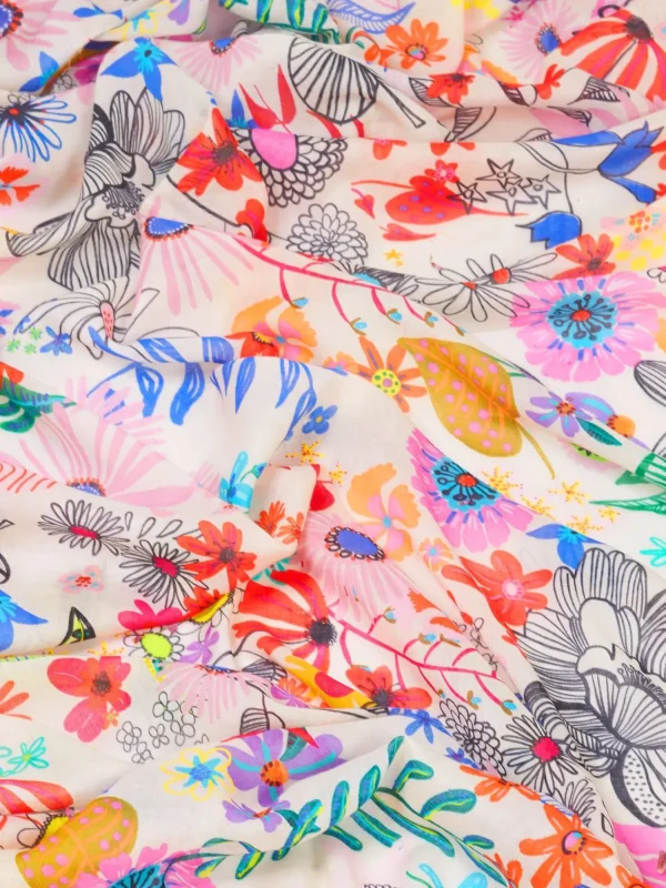 Mujer Vilagallo Foulard Flores