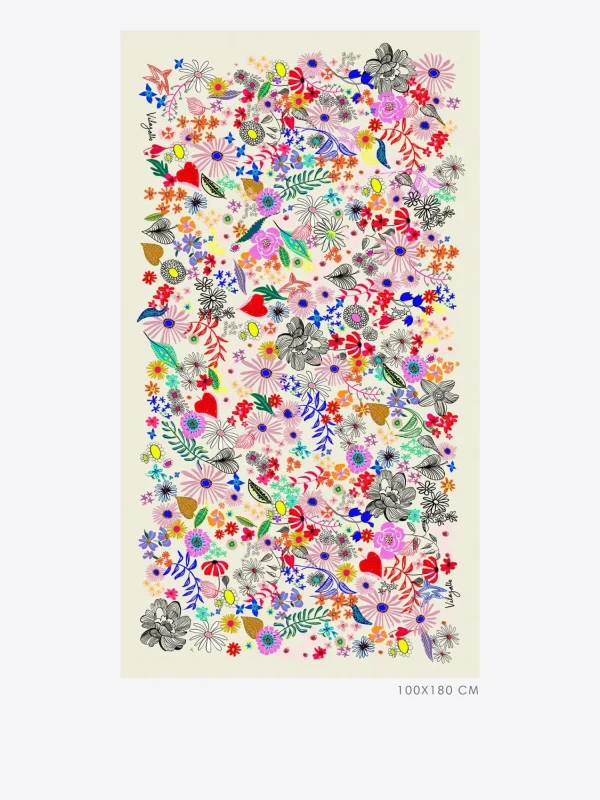 Mujer Vilagallo Foulard Flores