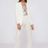 Mujer Vilagallo Pantalon Algodon Lino Blanco