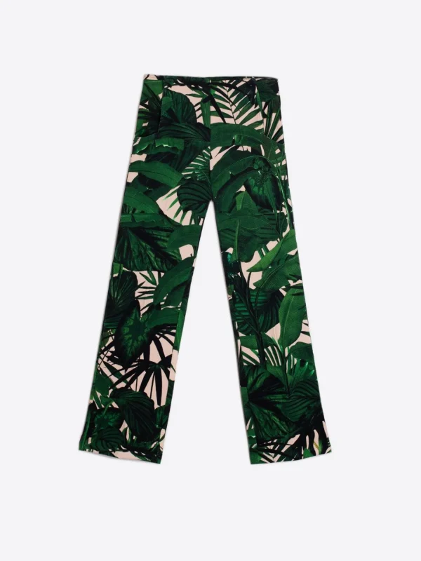 Mujer Vilagallo Pantalon Lidia Maxi Tropical Print