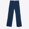 Mujer Vilagallo Pantalon Tiffany Navy Linen