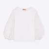 Mujer Vilagallo T-Shirt Eugen Blanco Calado