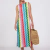 Mujer Vilagallo Vestido Calado Escote Espalda Multicolor