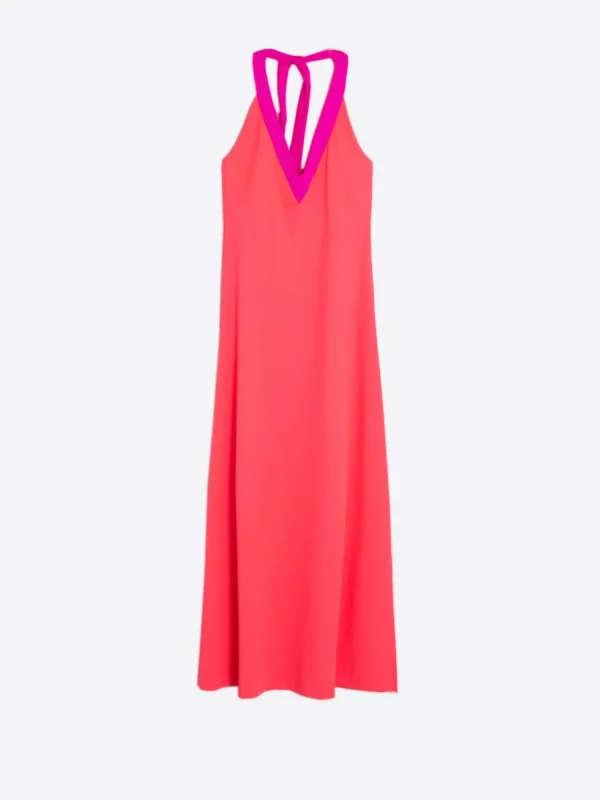 Mujer Vilagallo Vestido Daniela Orange Fluor Knit