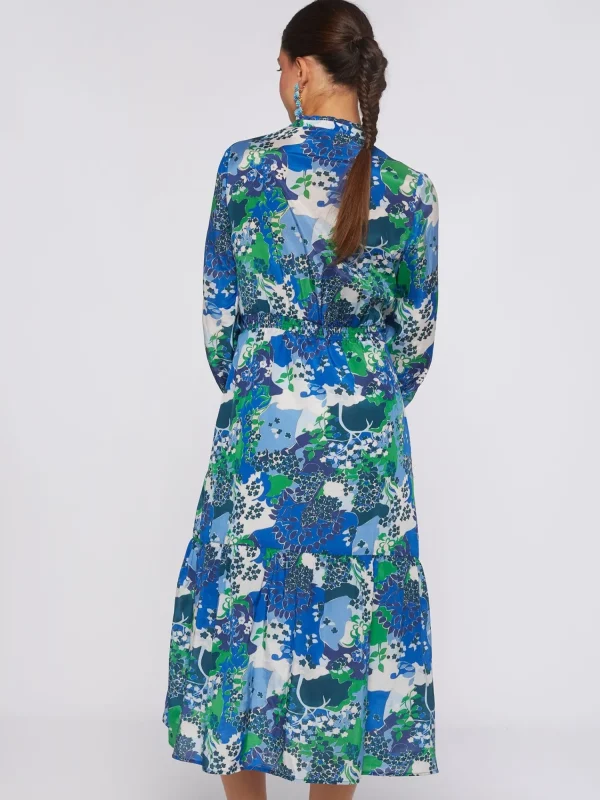 Mujer Vilagallo Vestido Estampado Blue Blossom