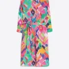 Mujer Vilagallo Vestido Estampado Voile Ikat