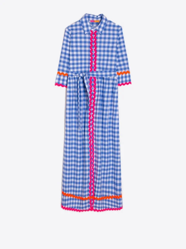 Mujer Vilagallo Vestido Natalia Blue Vichy