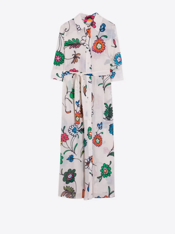 Mujer Vilagallo Vestido Natalia Daisy Flower Print