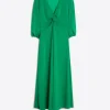 Mujer Vilagallo Vestido Punto Verde Santinado