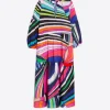 Mujer Vilagallo Vestido Volante Estampado Abstracto